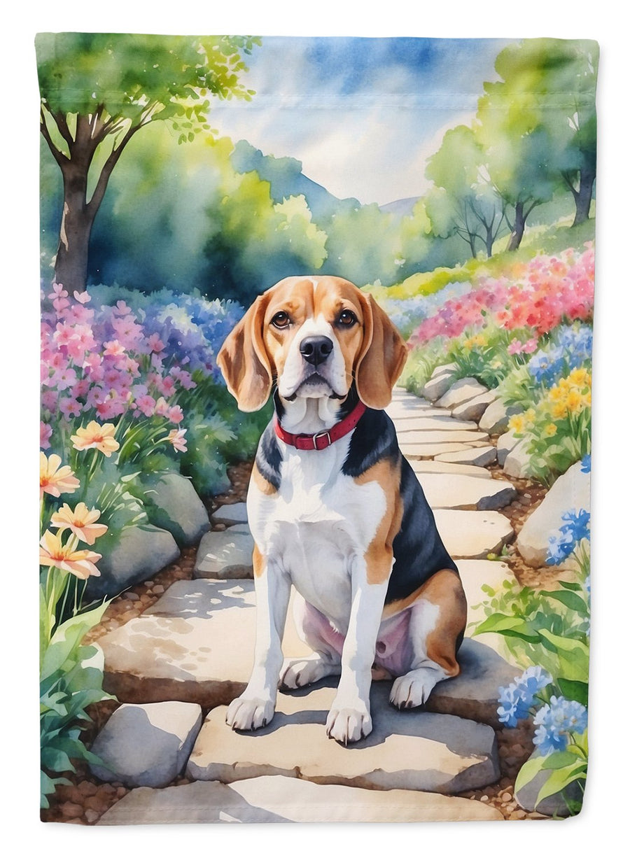 Beagle Spring Garden Garden Flag Image 1