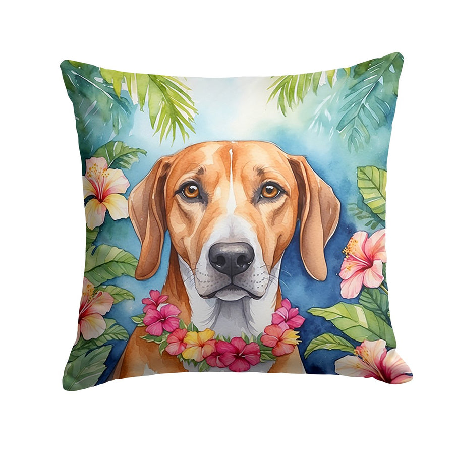 American Foxhound Luau Throw Pillow Image 1