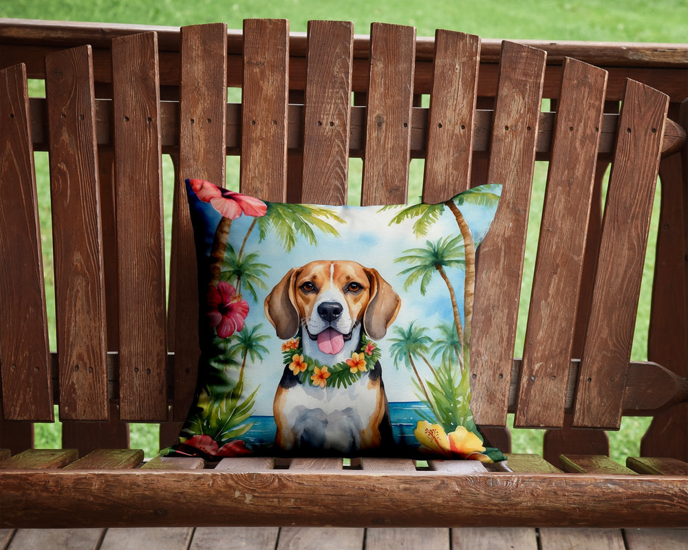 Beagle Luau Throw Pillow Image 2