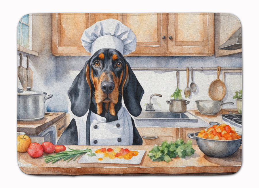 Black and Tan Coonhound The Chef Memory Foam Kitchen Mat Image 1