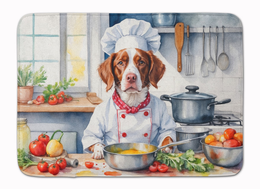 Brittany Spaniel The Chef Memory Foam Kitchen Mat Image 1