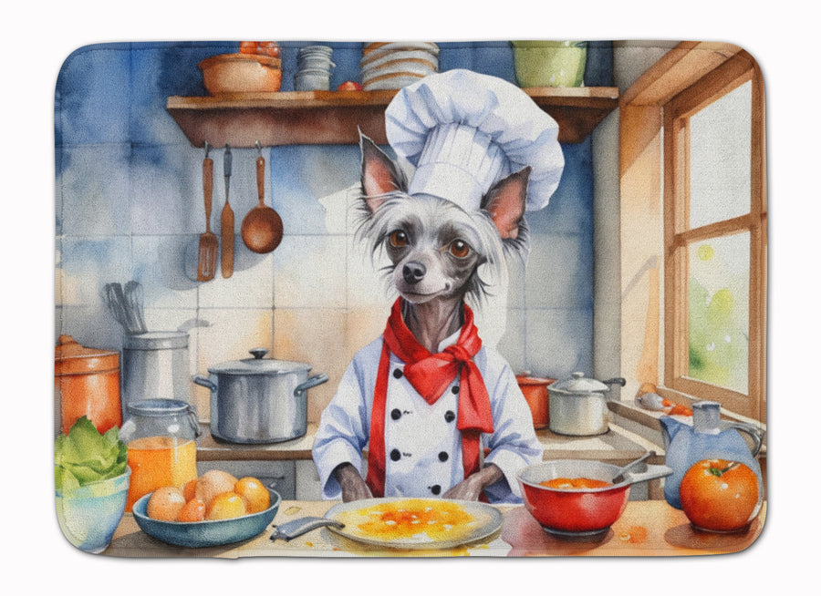 Chinese Crested The Chef Memory Foam Kitchen Mat Image 1