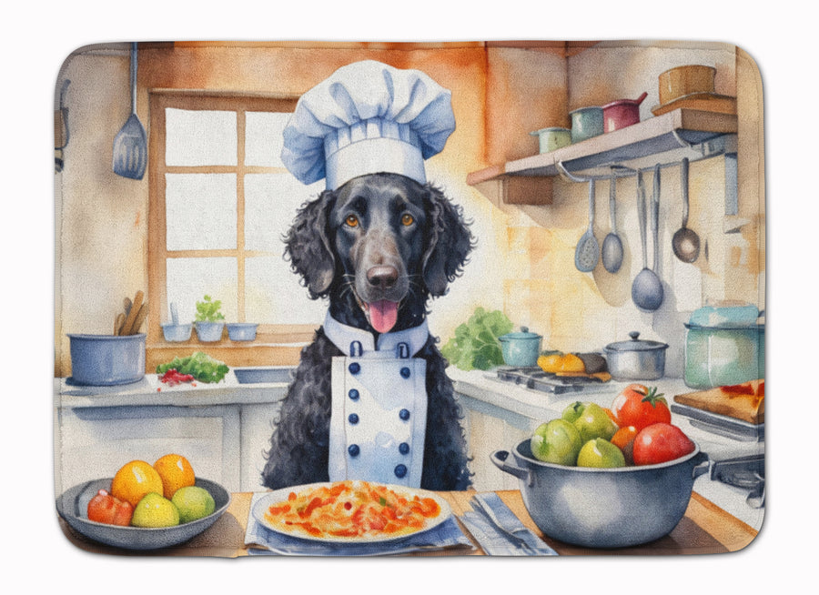 Curly-Coated Retriever The Chef Memory Foam Kitchen Mat Image 1