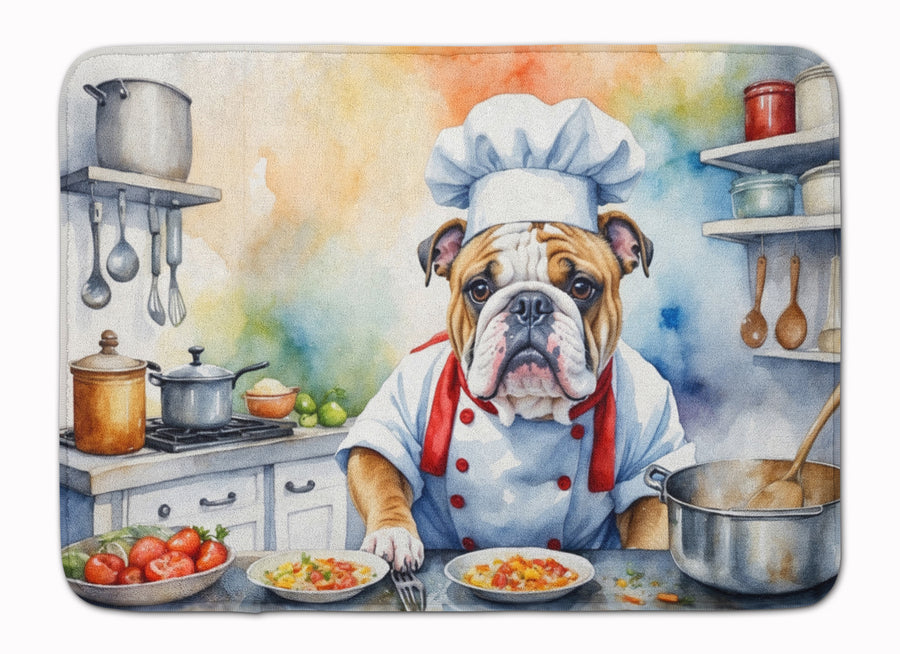 English Bulldog The Chef Memory Foam Kitchen Mat Image 1
