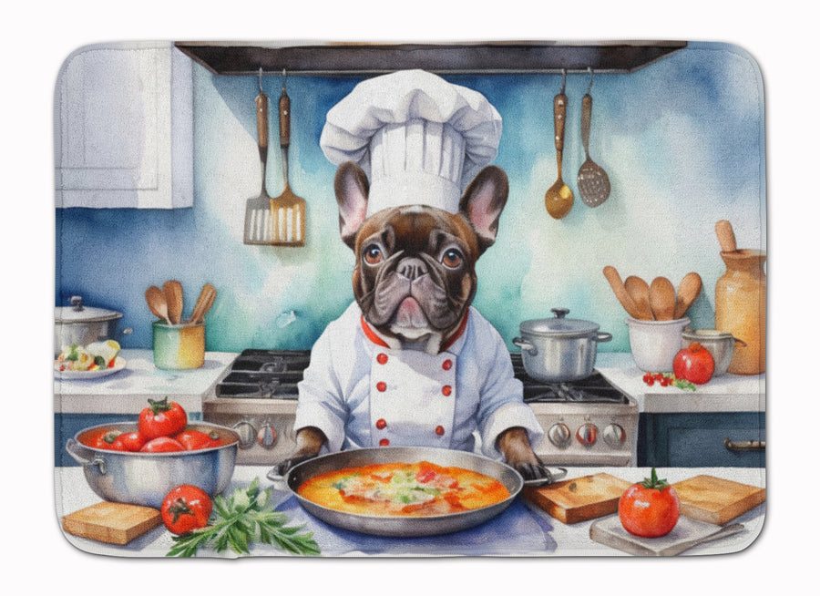 French Bulldog The Chef Memory Foam Kitchen Mat Image 1
