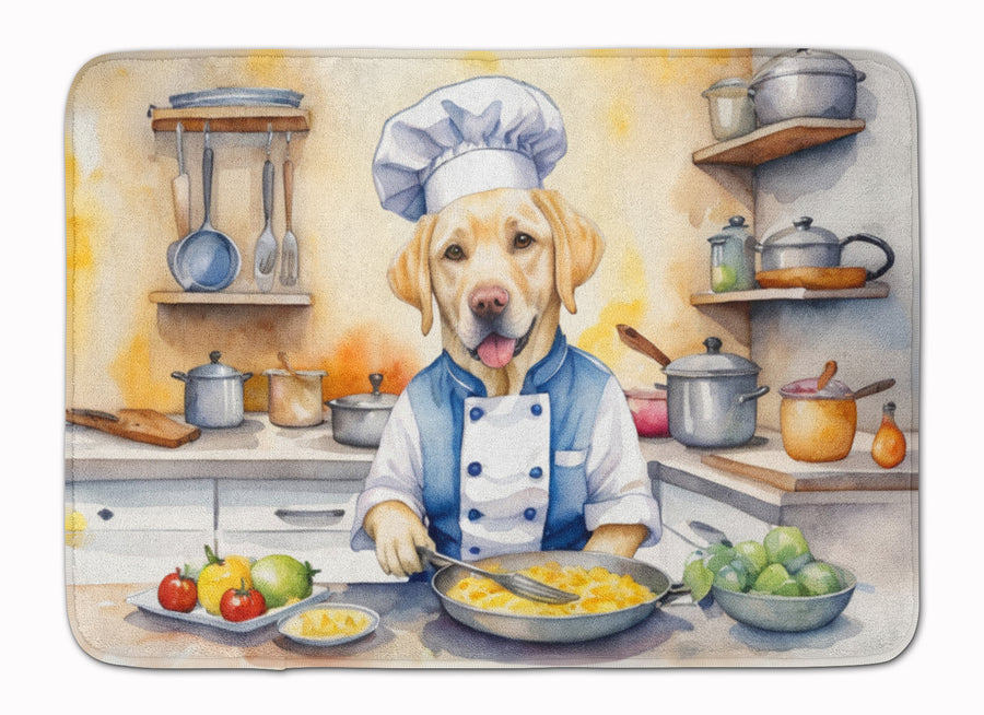 Yellow Labrador Retriever The Chef Memory Foam Kitchen Mat Image 1
