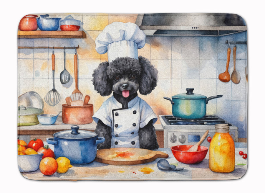 Black Poodle The Chef Memory Foam Kitchen Mat Image 1