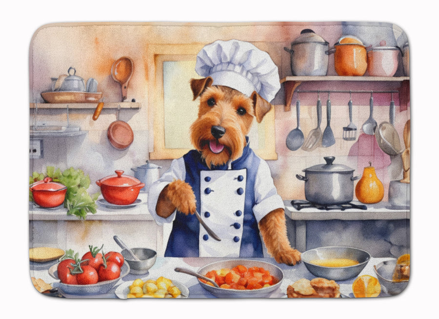 Welsh Terrier The Chef Memory Foam Kitchen Mat Image 1