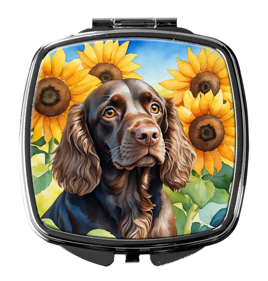 Boykin Spaniel in Sunflowers Compact Mirror Image 1