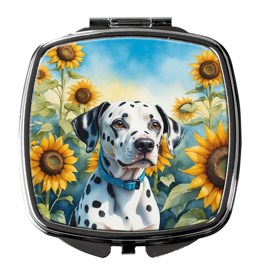 Dalmatian in Sunflowers Compact Mirror Image 1