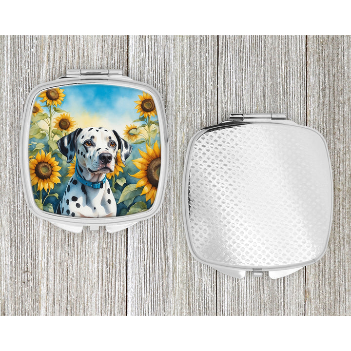 Dalmatian in Sunflowers Compact Mirror Image 4