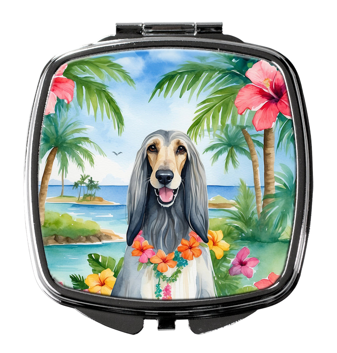 Afghan Hound Luau Compact Mirror Image 1