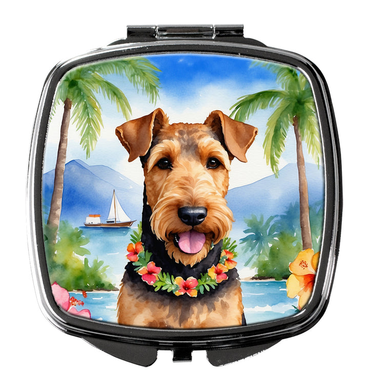 Airedale Terrier Luau Compact Mirror Image 1