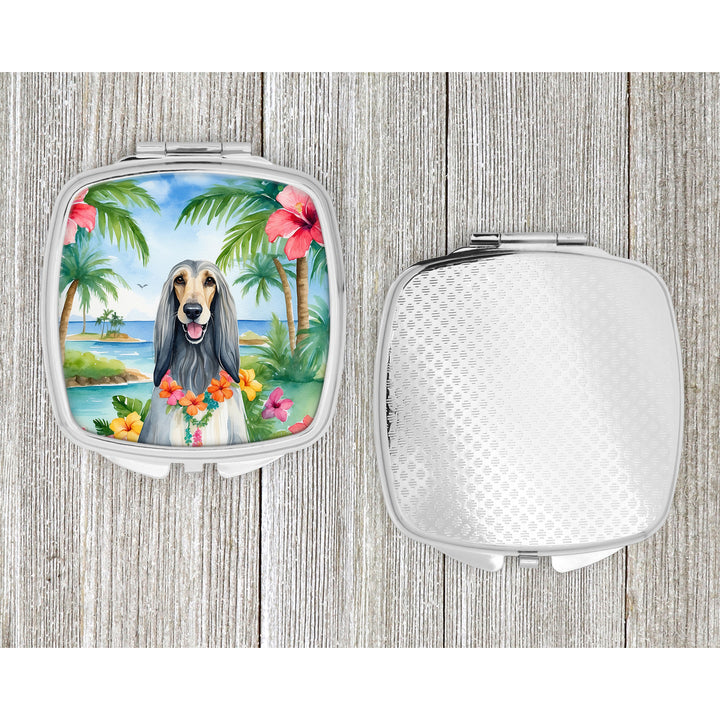 Afghan Hound Luau Compact Mirror Image 4