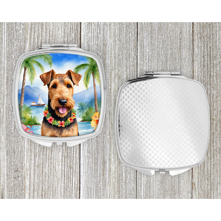 Airedale Terrier Luau Compact Mirror Image 4