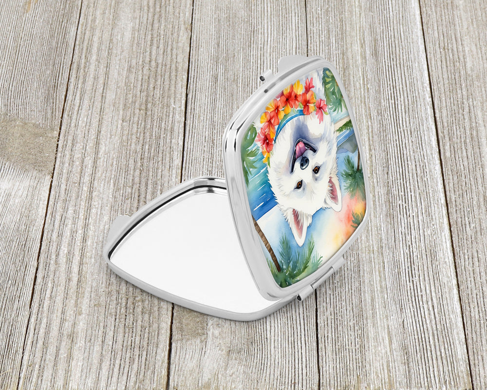 American Eskimo Luau Compact Mirror Image 2