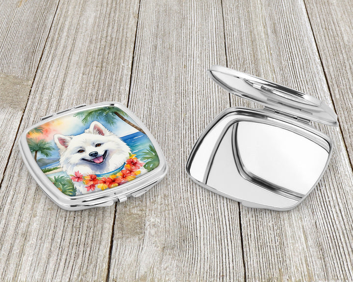 American Eskimo Luau Compact Mirror Image 3