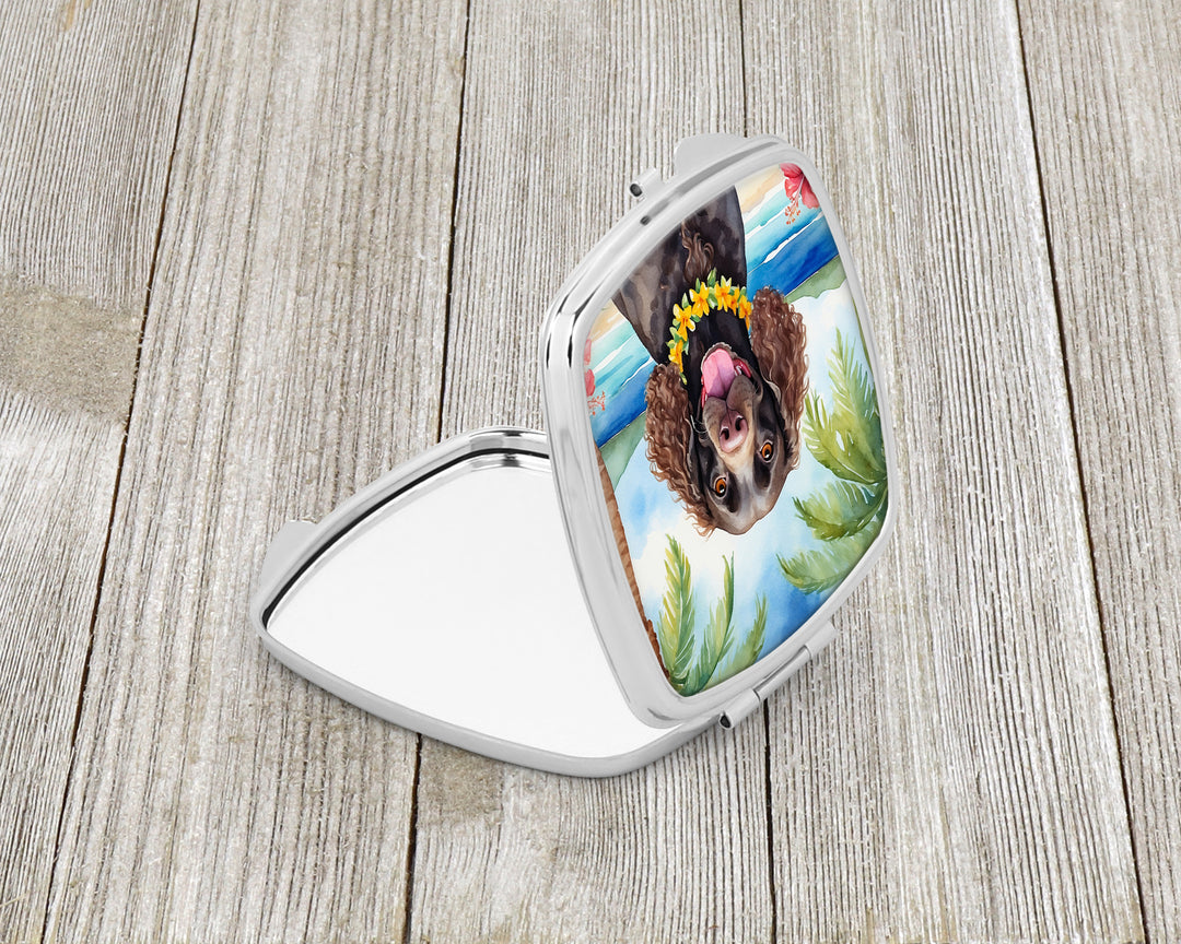 American Water Spaniel Luau Compact Mirror Image 2
