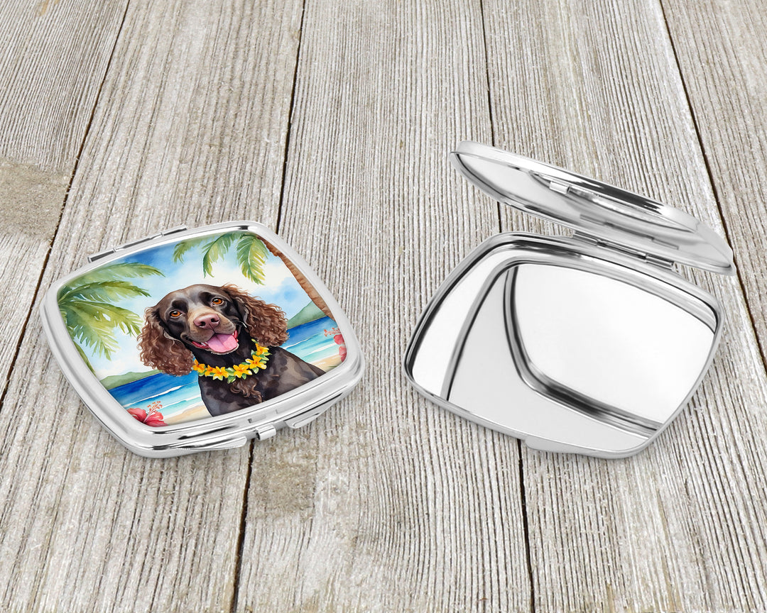 American Water Spaniel Luau Compact Mirror Image 3