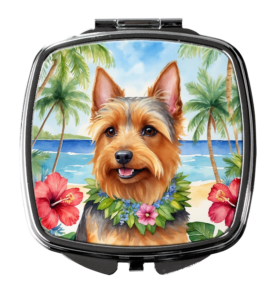 Australian Terrier Luau Compact Mirror Image 1