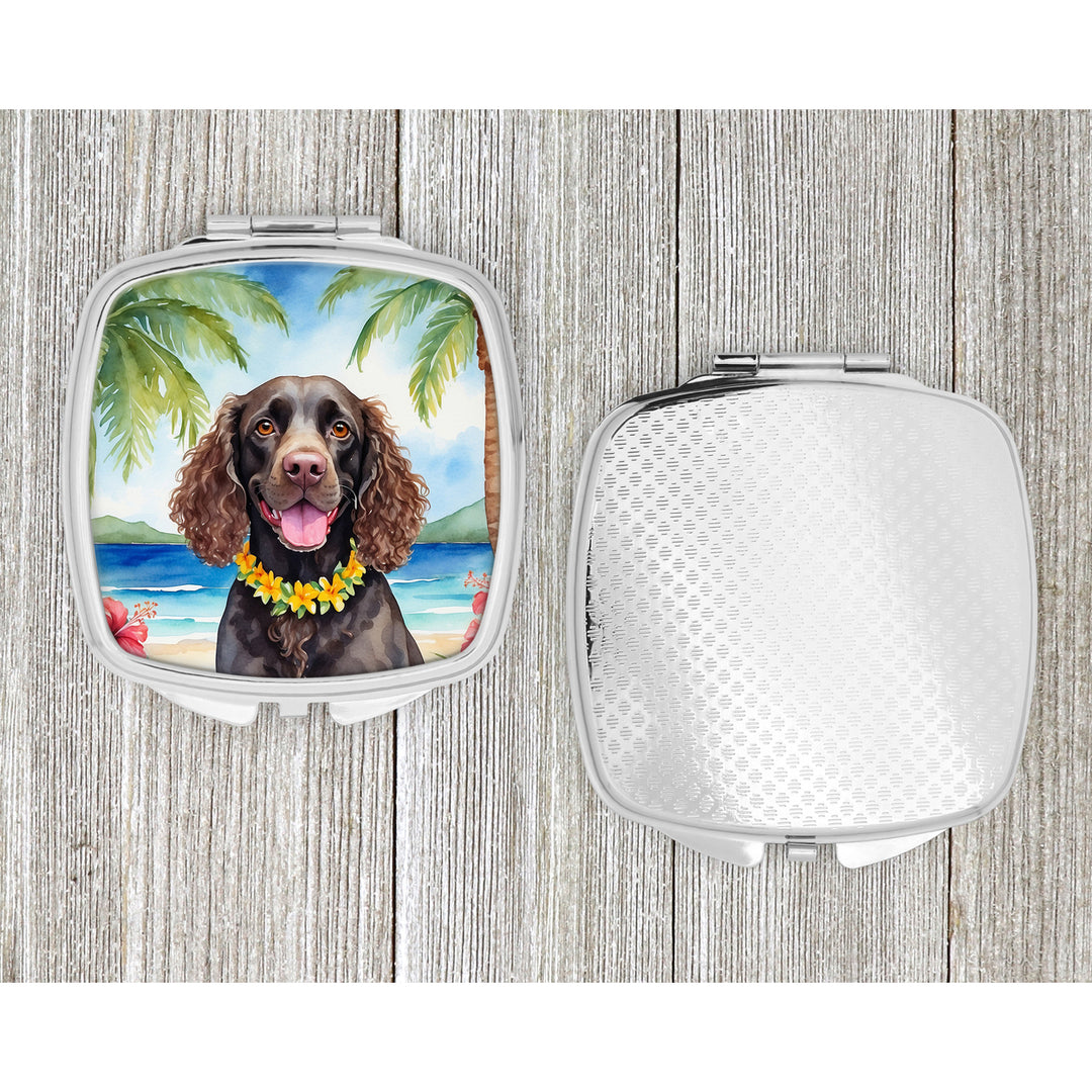 American Water Spaniel Luau Compact Mirror Image 4