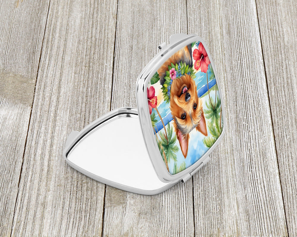 Australian Terrier Luau Compact Mirror Image 2