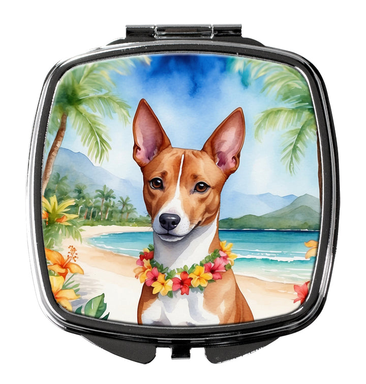 Basenji Luau Compact Mirror Image 1