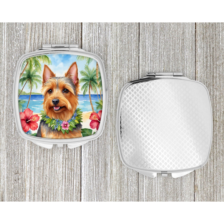 Australian Terrier Luau Compact Mirror Image 4