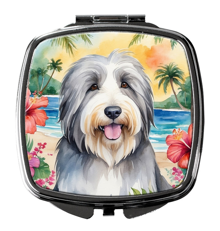 Bearded Collie Luau Compact Mirror Image 1