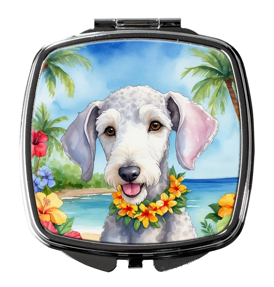 Bedlington Terrier Luau Compact Mirror Image 1