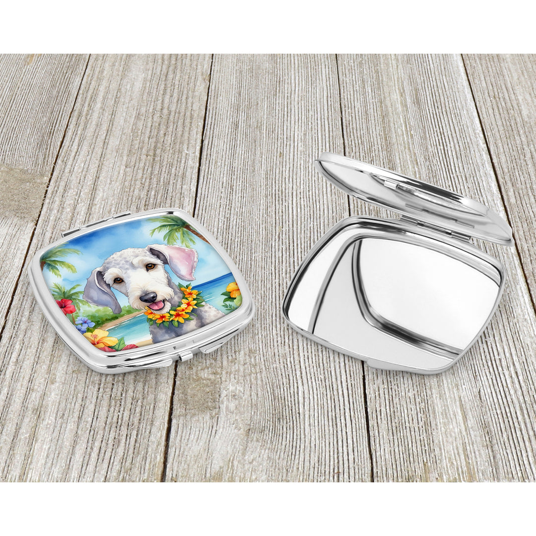 Bedlington Terrier Luau Compact Mirror Image 3