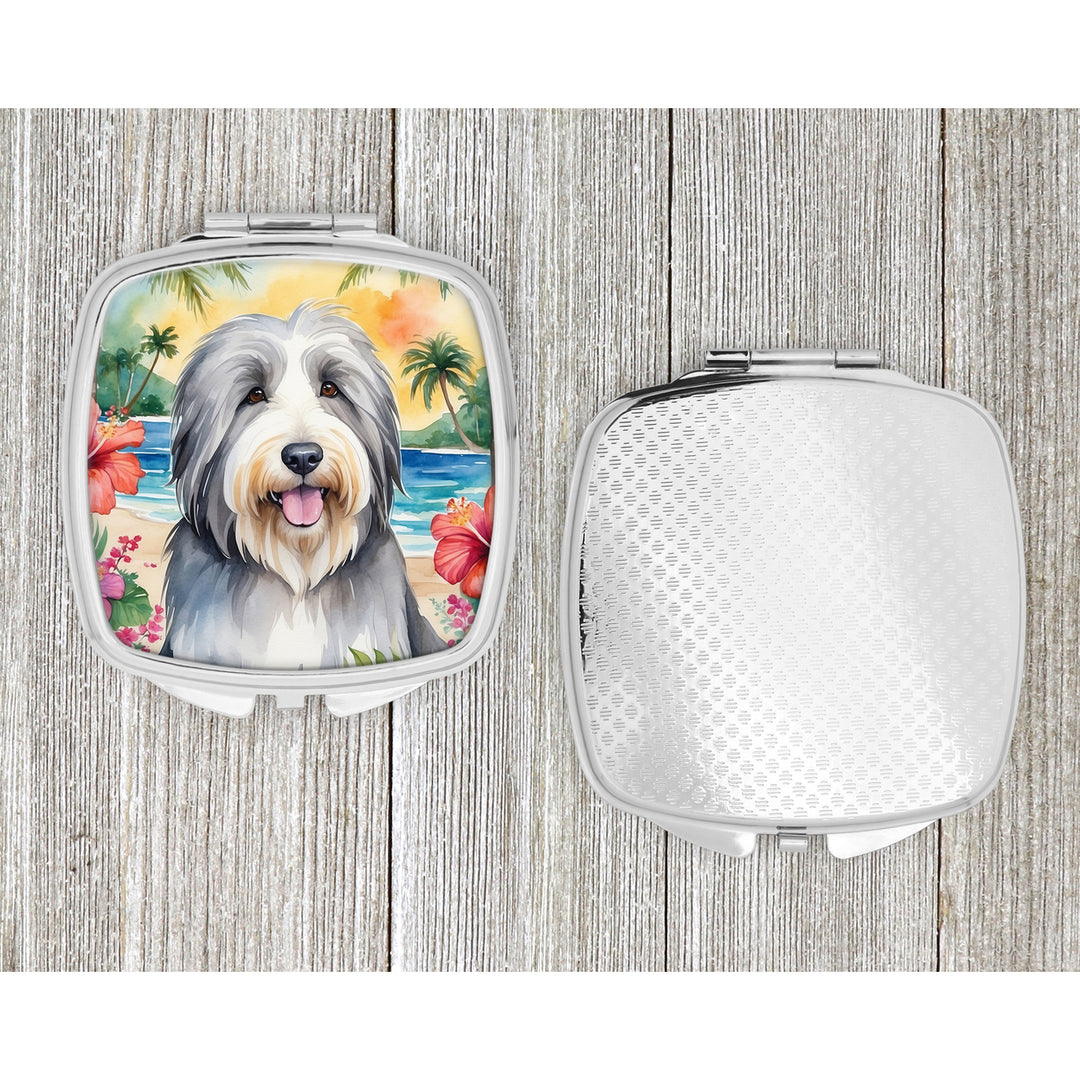 Bearded Collie Luau Compact Mirror Image 4