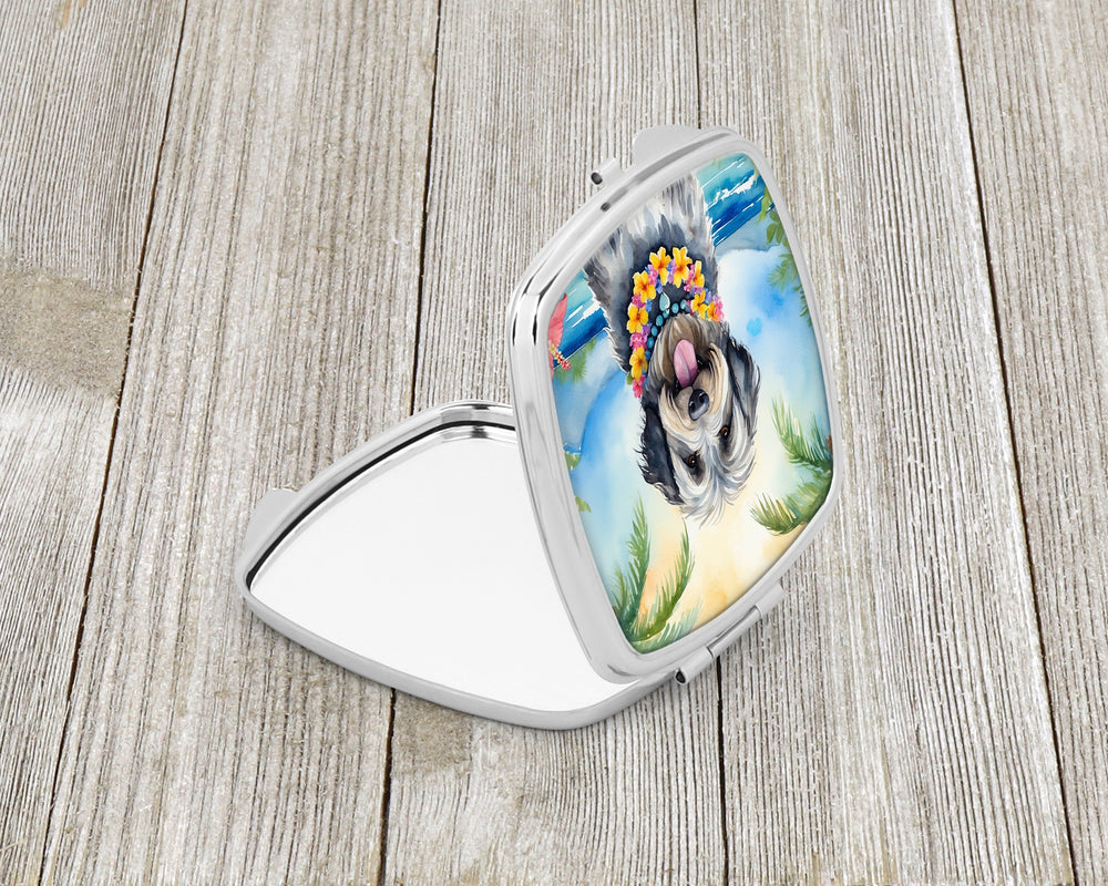 Bergamasco Sheepdog Luau Compact Mirror Image 2