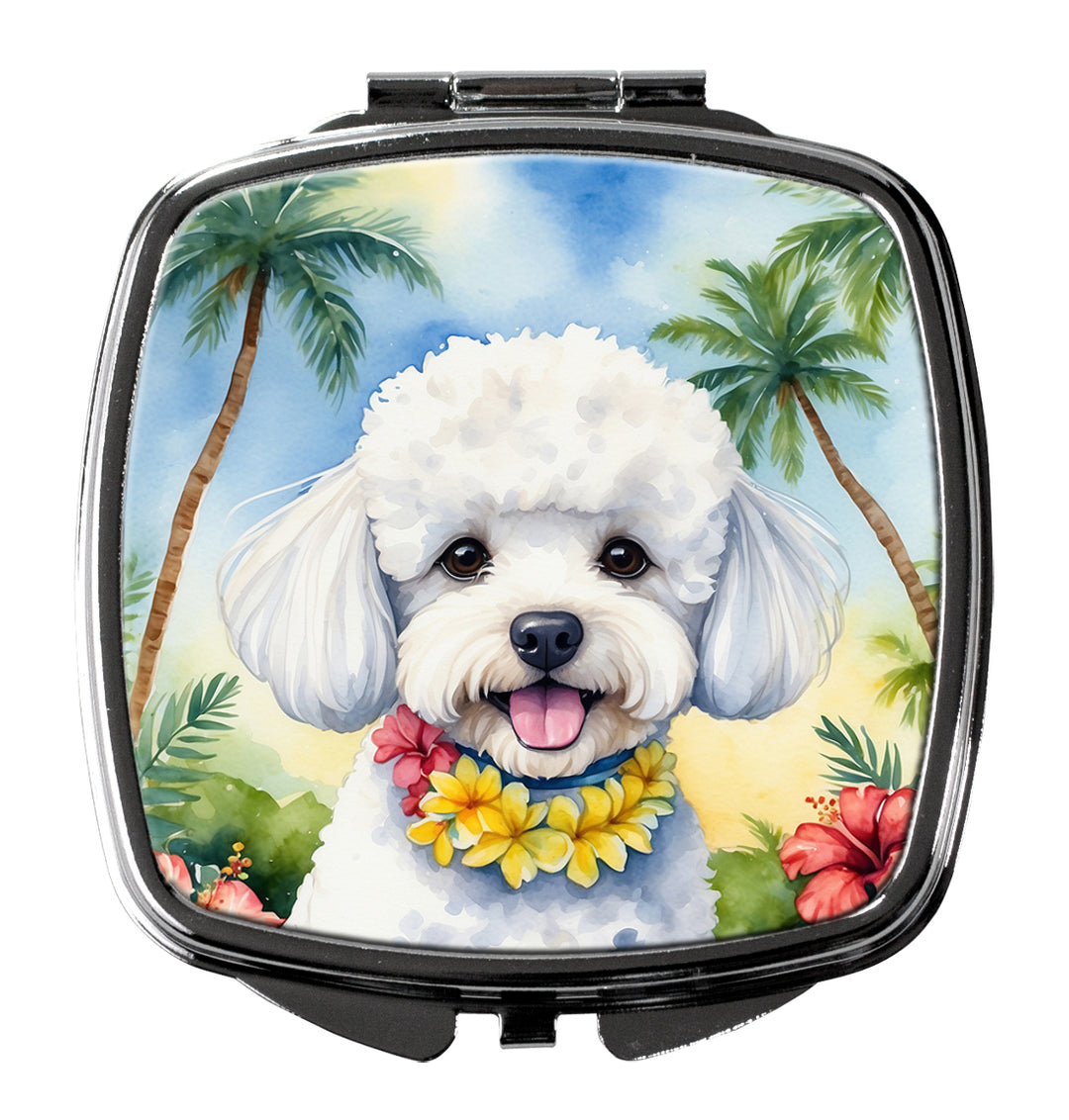 Bichon Frise Luau Compact Mirror Image 1