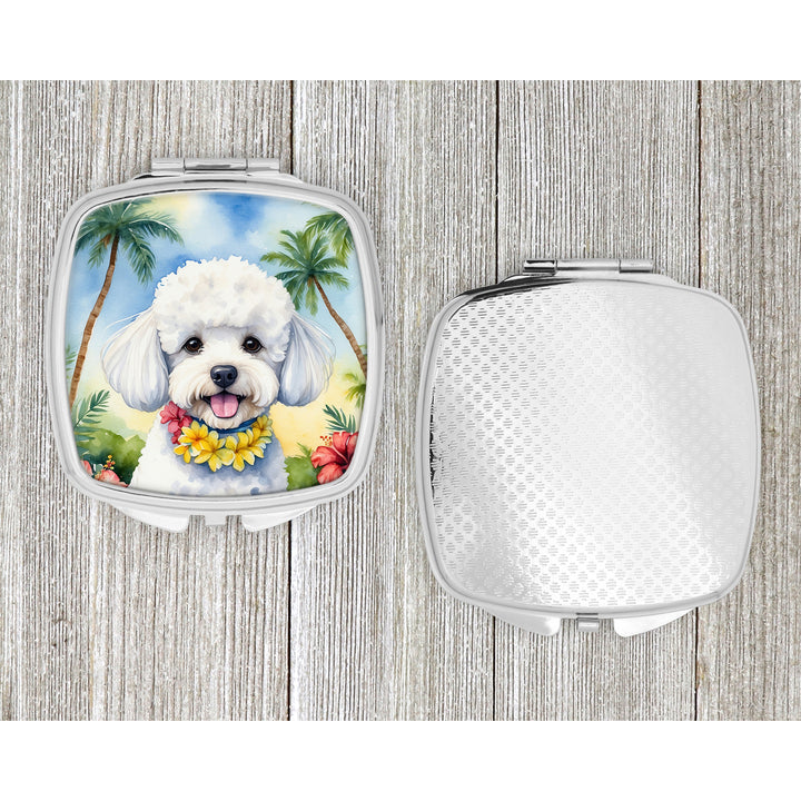 Bichon Frise Luau Compact Mirror Image 4