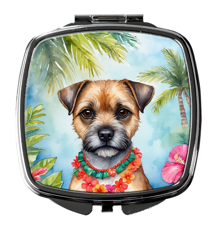 Border Terrier Luau Compact Mirror Image 1