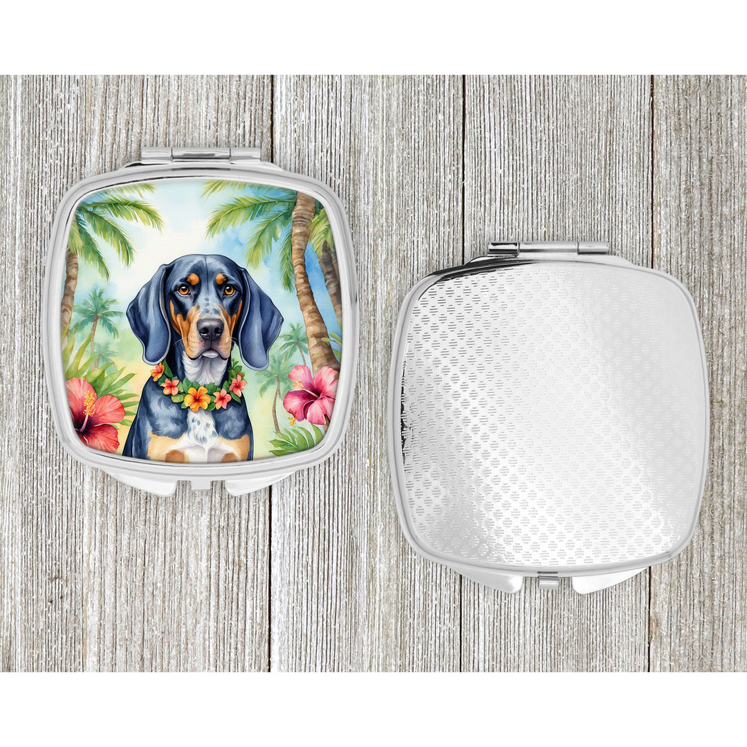 Bluetick Coonhound Luau Compact Mirror Image 4