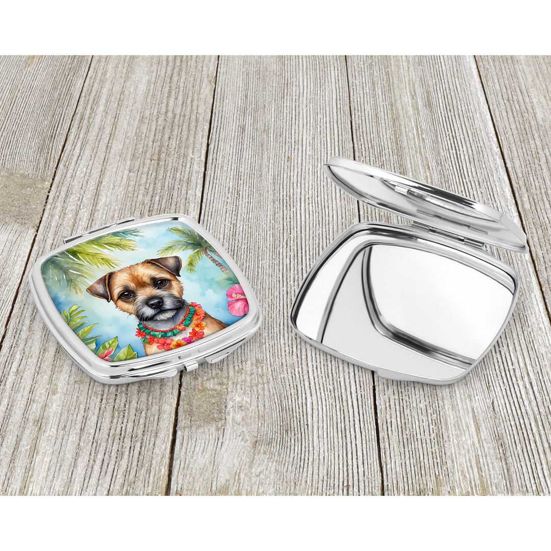 Border Terrier Luau Compact Mirror Image 3