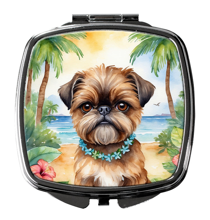 Brussels Griffon Luau Compact Mirror Image 1