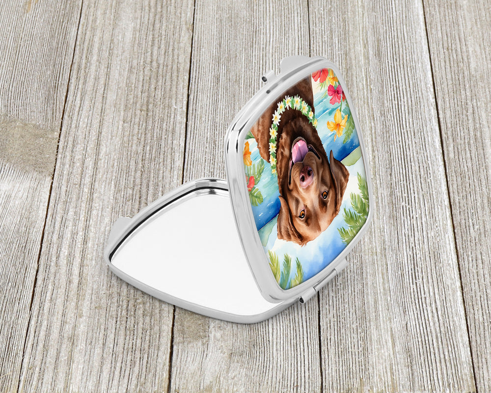 Chesapeake Bay Retriever Luau Compact Mirror Image 2