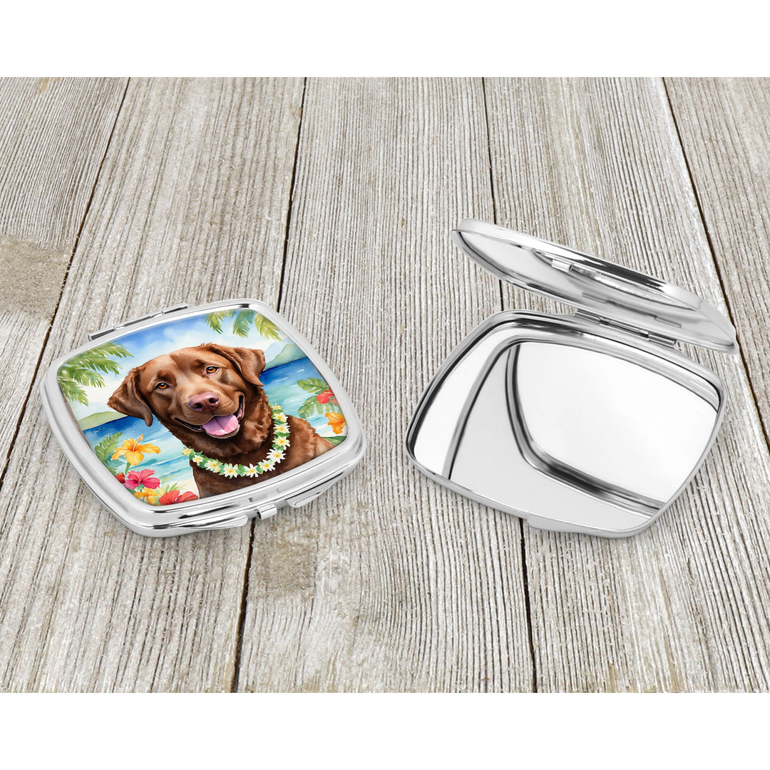 Chesapeake Bay Retriever Luau Compact Mirror Image 3