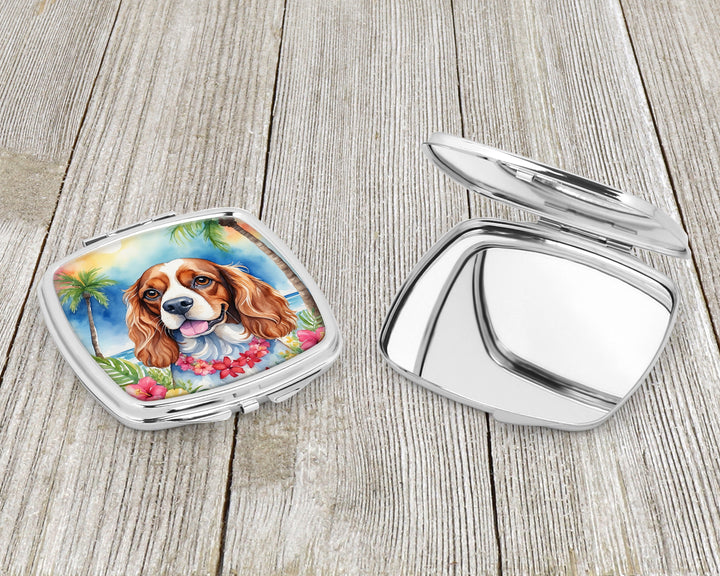 Cavalier Spaniel Luau Compact Mirror Image 3