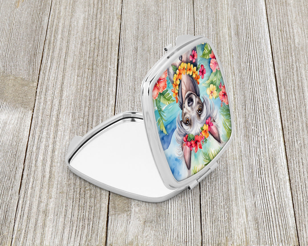 Chinese Crested Luau Compact Mirror Image 2