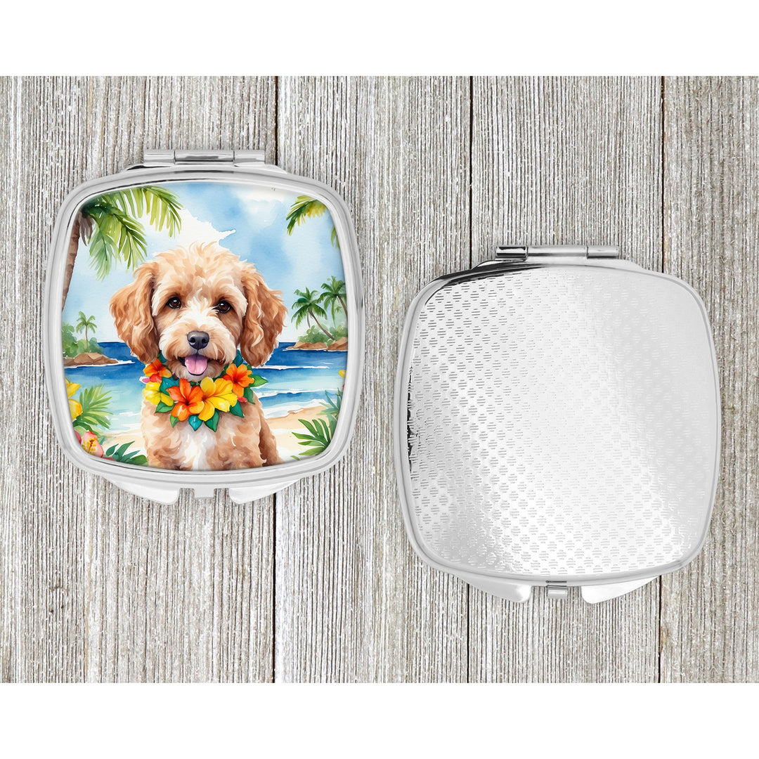 Cockapoo Luau Compact Mirror Image 4