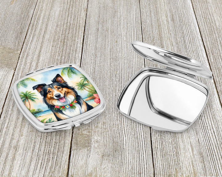 Collie Luau Compact Mirror Image 3