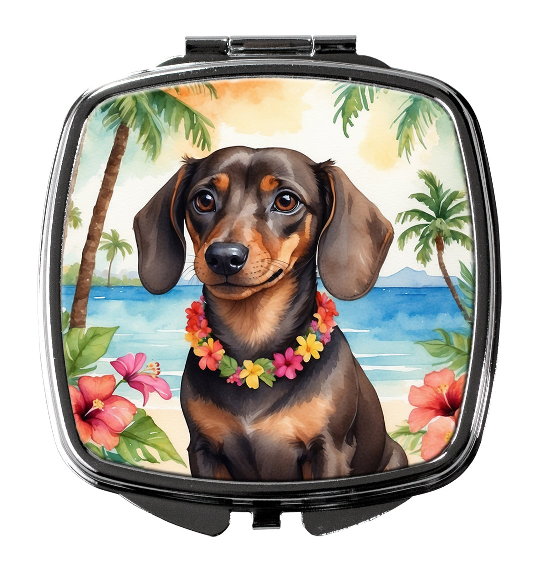 Dachshund Luau Compact Mirror Image 1