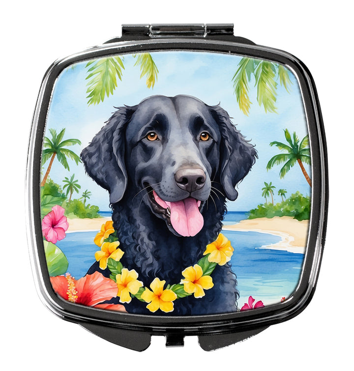 Curly-Coated Retriever Luau Compact Mirror Image 1