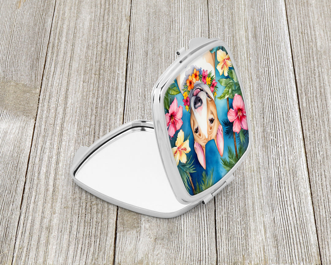 English Bull Terrier Luau Compact Mirror Image 2