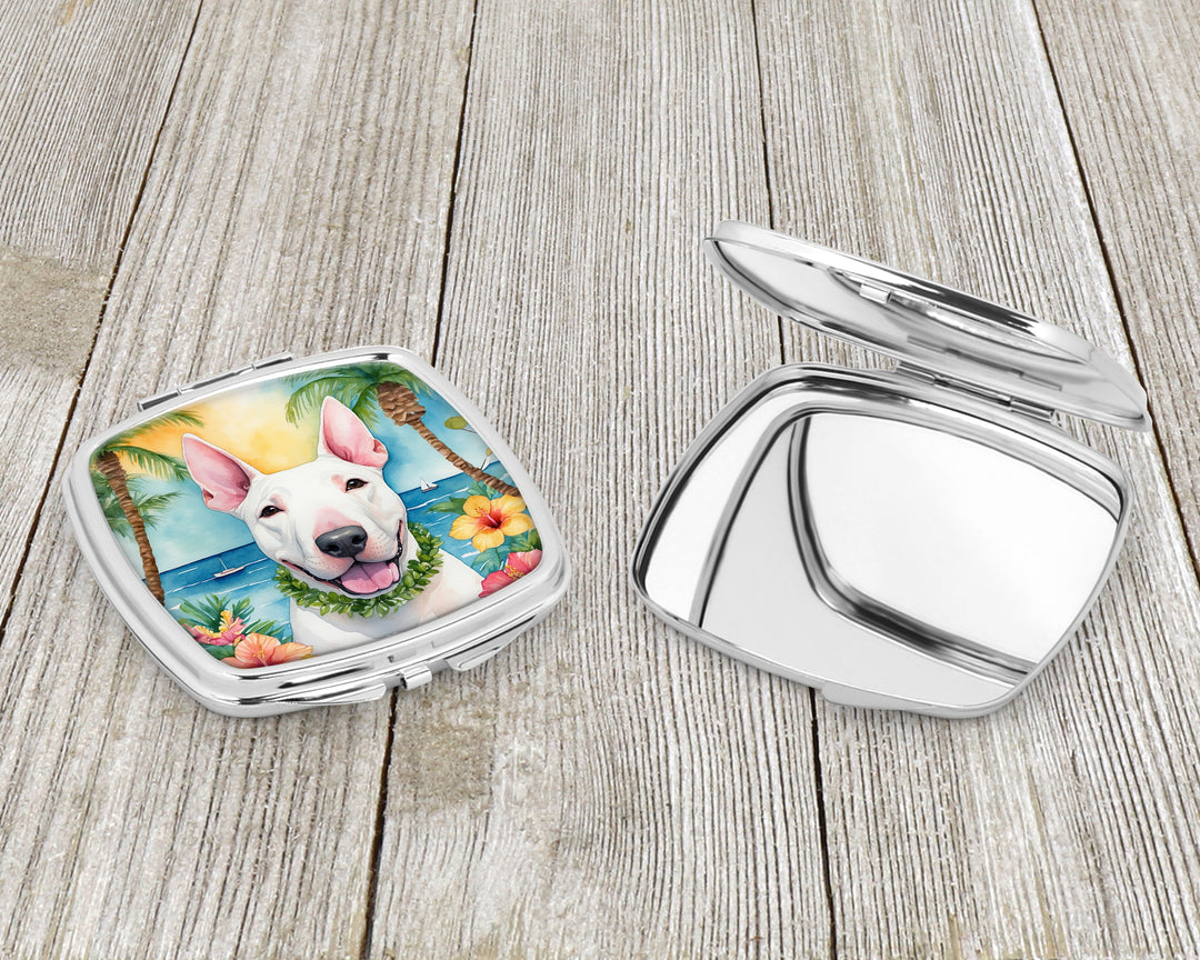 English Bull Terrier Luau Compact Mirror Image 3