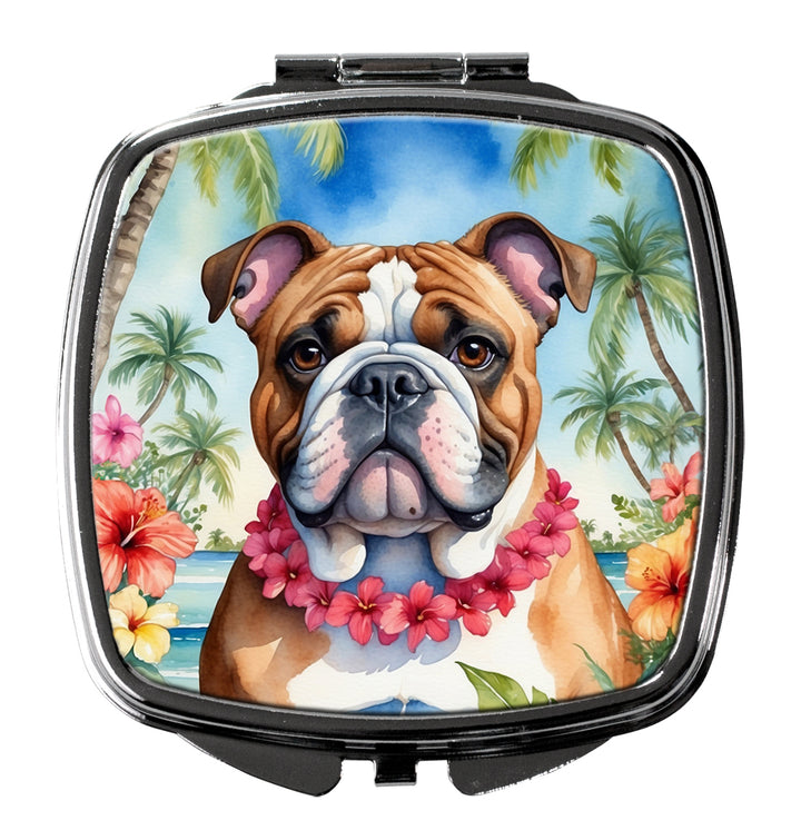 English Bulldog Luau Compact Mirror Image 1